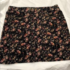 Mossimo floral corduroy skirt